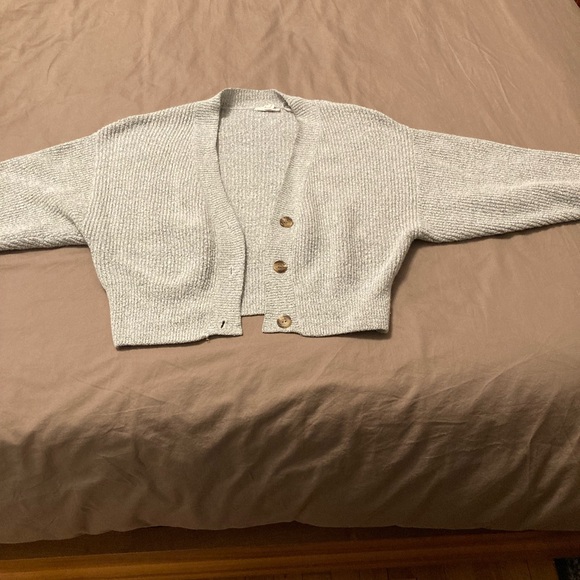 Garage Tops - Garage Light Gray Knit Cardigan